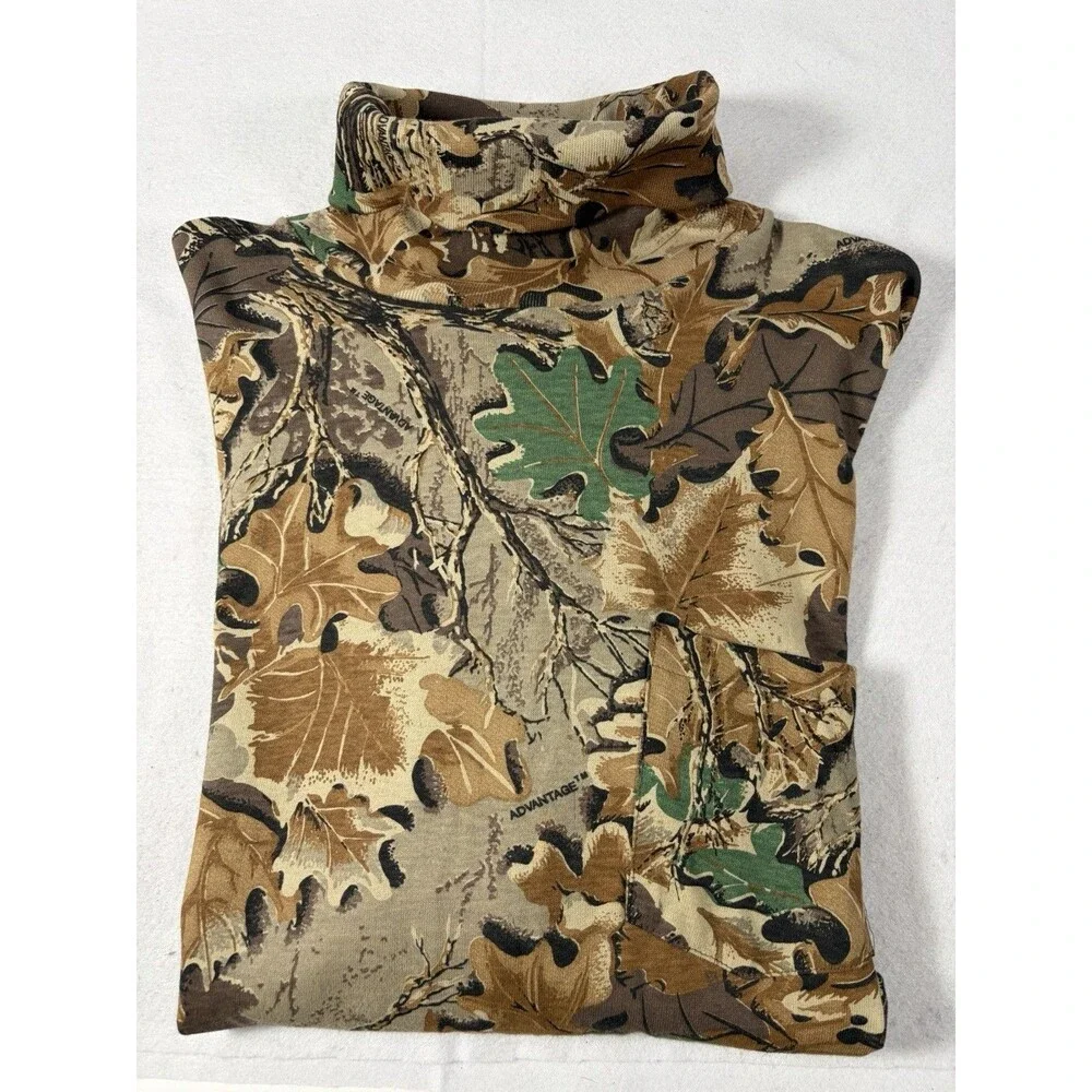Sasquatch Vintage Camo Advantage Long Sleeve Turtleneck Men's Medium Brown